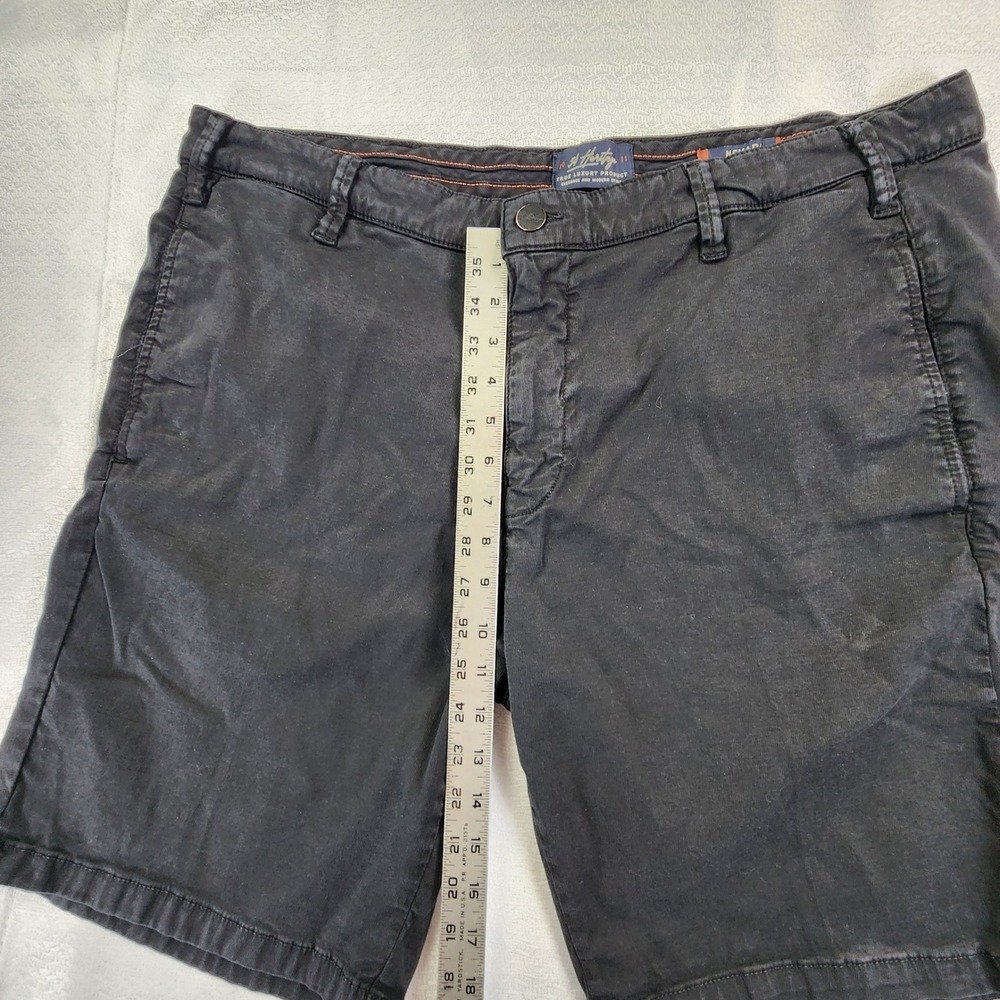 34 Heritage Black Nevada Chino Shorts Mens 40 Luxury Tencel Blend Casual Summer - Picture 9 of 11